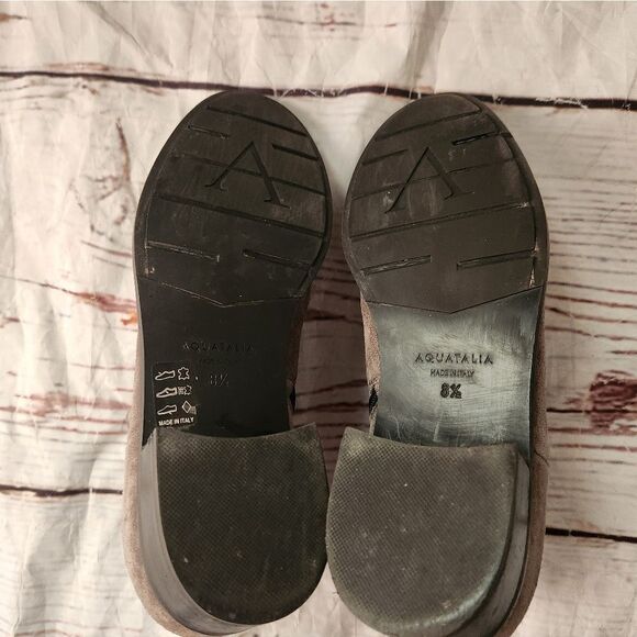 Aquatalia Oribella Gray Suede Ankle Booties Size 8.5 - Picture 5 of 5